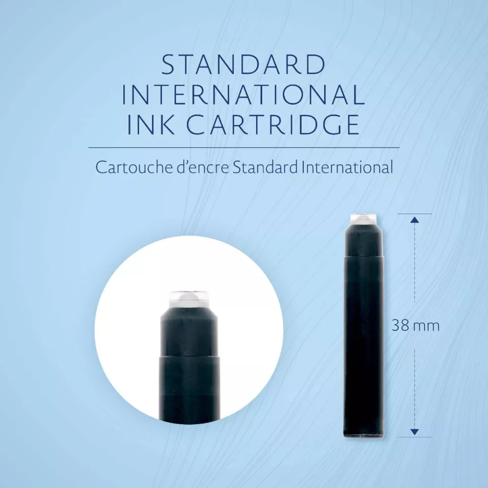 Waterman cartouches d'encre noir 6X