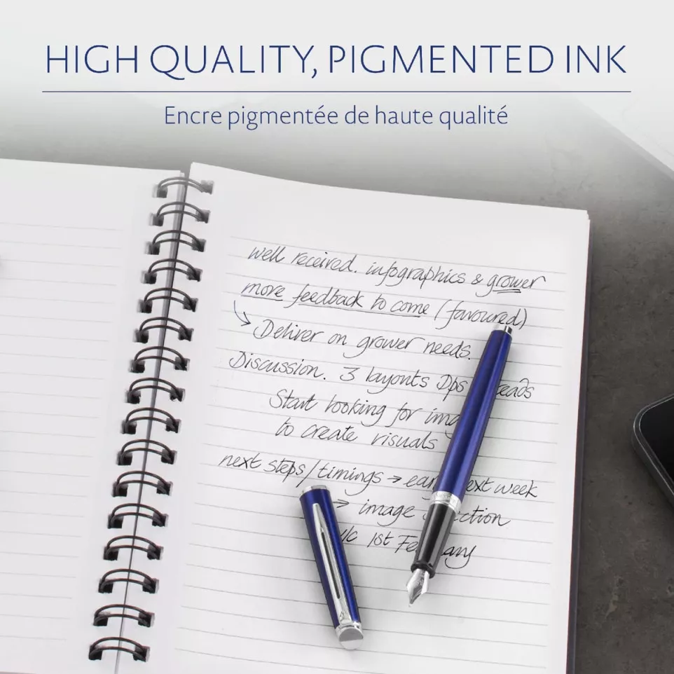 Waterman cartouches d'encre noir 6X