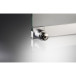 Verchroomd push-turn veiligheidsslot met verwisselbare binnencilinder en 2 omkeerbare platte sleutels voor beglazing tot 8 mm di