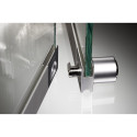 Serrure de sécurité avec cylindre intérieur interchangeable et 2 clés plates réversibles non crantées pour vitrage jusqu'à 8mm d