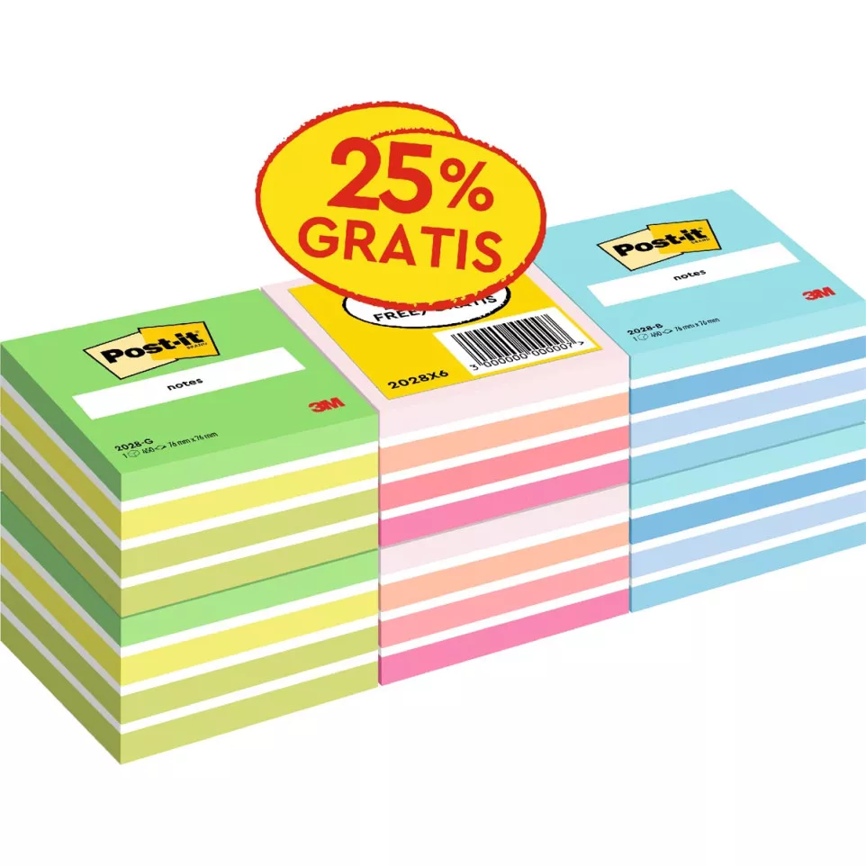 Post-it Notes kubus, 450 vel, ft 76 x...