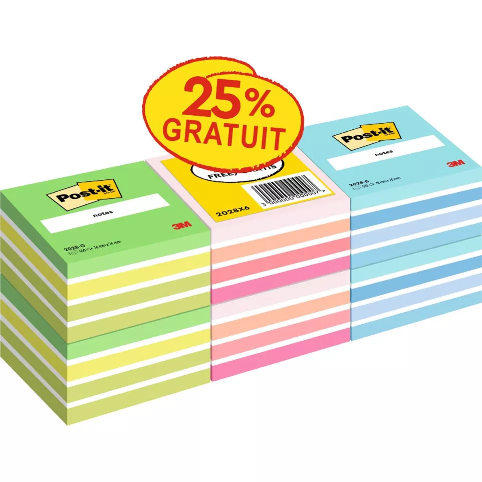 Post-it Notes kubus, 450 vel, ft 76 x...