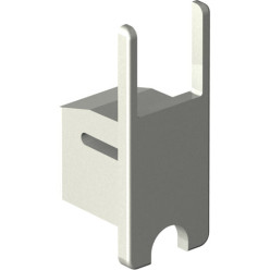 Eindkap met kunststof inkeping van natuurlijk aluminium voor beglazing tot 12,76 mm dikte ROBUSTUS / pce