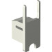 Robustus notched plastic end cap natural aluminium for glazing up to 12.76mm thickness / pc