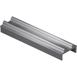SUPRA dubbele bodemrail naturel geanodiseerd aluminium voor kaderprofiel lengte 5m / 5m