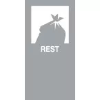 V-Part Magnetic Sticker REST, Grey