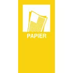 V-Part Magnetic Paper Sticker, Yellow