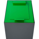 V-Part top met klep voor modulaire afvalbak 60 l, groen