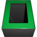 V-Part lid for modular waste bin 60L green