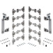 Hettich WingLine L Bi-Fold Sliding Door Hardware Kit for 2 Folding Doors Left and Right Max 25kg per piece