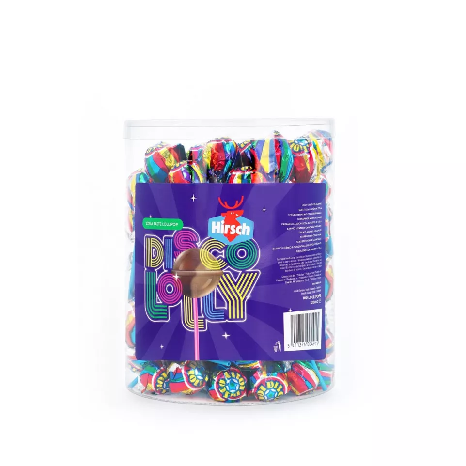 Hirsch Disco Lolly, 100 stuks, pot...