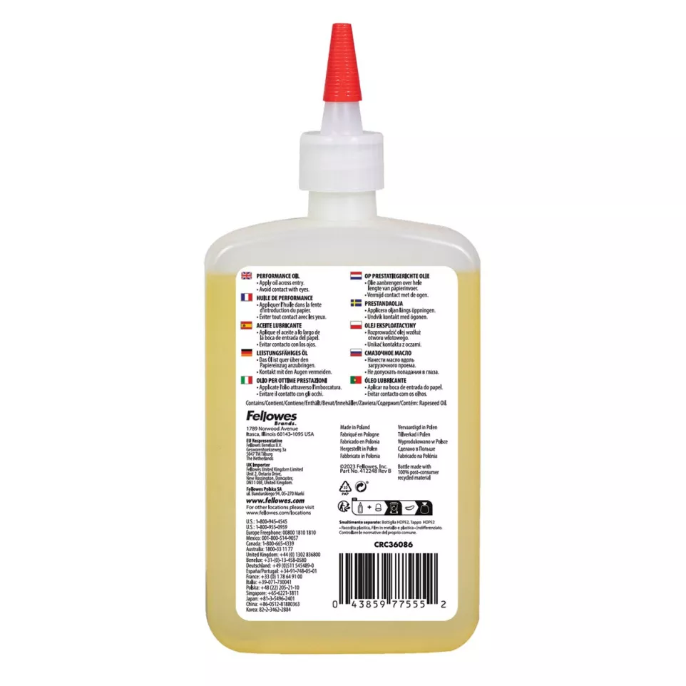 Fellowes Shredder Oil Eco Bottle 350 ml