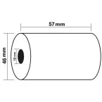 Exacompta thermische rekenrol ft 57 mm, D +-46 mm, asgat 12 mm, lengte 24 m, pak van 10 rollen