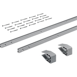 Hettich SlideLine M Sliding Door Profile Kit for Overlay Doors 18mm Height 2.5m Length per piece