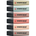 STABILO BOSS ORIGINAL NatureCOLORS markeerstift, etui van 6 stuks, assorti