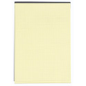 Exacompta carnet de notesen, ft 29,7 x 21 cm, Black, papier jaune, 70 feuille, quadrillé Q5