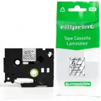 Brother TZe-121 Compatible Label Tape 9mm Black on Clear
