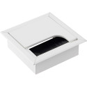 SQUARE softclose kabelgoot 80x80x25mm wit gelakt / pce
