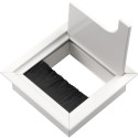 Square Soft-Close Cable Grommet 80x80x25mm White Lacquered per piece
