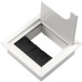 Square Soft-Close Cable Grommet 80x80x25mm White Lacquered per piece