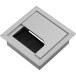 Passe-câbles SQUARE softclose 80x80x25mm aluminium anodisé / pce