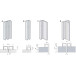 Double fixing profile for LINEAR double panel / 3m