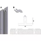Embout de finition pour crémaillère alu simple à encastrer LINEAR / pce