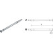 BORKIA stang + schapdrager voor glas 360mm / pce
