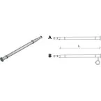 BORKIA Rod with Base for Glass Shelf 260mm / pc