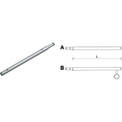 Staaf + ring 25mm BORKIA voor houten plank 360mm / pce
