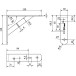 Versterkte console 150x125x30x4mm belasting 300kg wit / pce