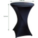 Housse pour table debout, diamètre 80 cm, noir