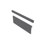 Façade en aluminium anthracite ht.95mm à recouper pour tiroir à casseroles intérieur Slim longueur 1,2m / pce