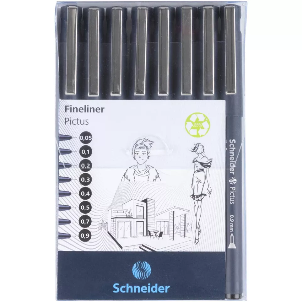 Schneider Pictus Fineliner Set of 8...