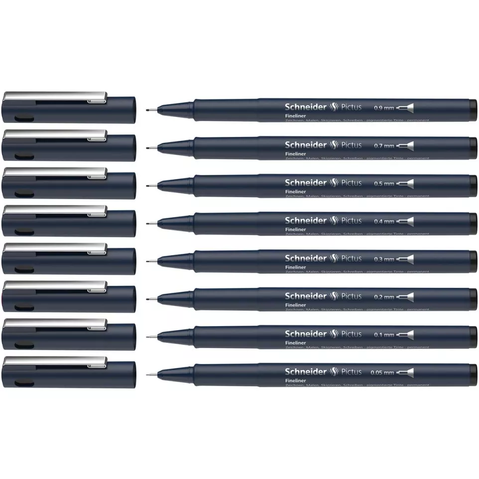 Schneider Pictus Fineliner Set of 8...