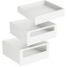 Wit aluminium front 110mm hoog op maat te snijden voor binnenlade en interne pannenlade Slim lengte 1,2m / pce
