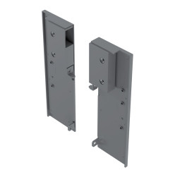 Frontpaneelaansluitset antraciet, hoogte 120mm voor aluminium frontpaneel van interne  pannenlade Slim / pce