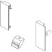 Anthracite Front Connector Kit 84mm Height for Slim Internal Aluminum Drawer Fronts per piece