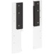 White Front Fittings Kit Height 199mm for Aluminum Drawer Front Inside Slim per piece