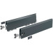 Ladezijde kit antraciet hoogte 126mm, diepte 650mm Hettich ArciTech / pce