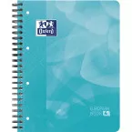 Oxford School Projectbook spiraalschrift, ft A4+, 4-gaats, gelijnd, aqua blauw