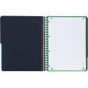 Oxford School Project Book A4+ Wirebound 4-Hole Ruled Aqua Blue
