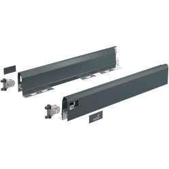 Ladezijde kit antraciet hoogte 94mm, diepte 450mm Hettich ArciTech / pce