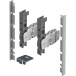 Frontpanee verbindingsset, zilver, hoogte 139mm voor aluminium frontpaneel van Hettich AvanTech You binnenlade / pce