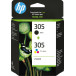 HP inktcartridge 305, 100-120 pagina's, OEM 6ZD17AE, 1 x zwart en 1 x 3 kleuren