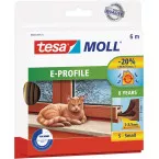 Tesa Tesamoll Classic E-Profile Draught Excluder, 6 m, Brown