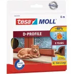 Tesa Moll Classic Draught Excluder D-Profile 6 m Brown