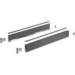 Hettich AvanTech You Drawer Side Kit Anthracite Height 77mm Depth 500mm per piece