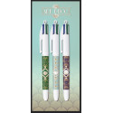 Bic 4 Colours Décor Limited Edition stylo bille 4 couleurs, moyen, 4 couleurs d'encre classique