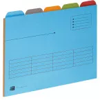 Oxford Ultimate sous-dossiers ft A4, en carton, 5 onglets, assorti